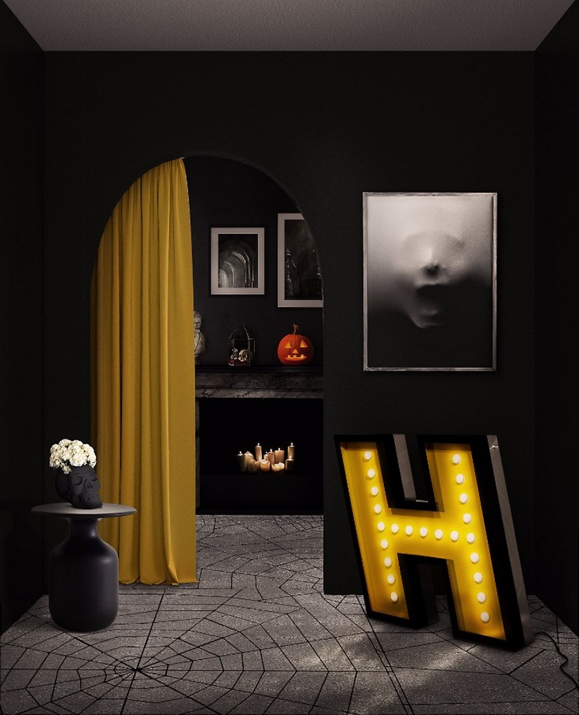 10 Halloween Interior Design Ideas that Are Both Spooky and Chic - Halloween Decor Ideas - Interior Design Ideas for Halloween - Decor Ideas for Halloween ➤ Discover the season's newest design news and inspiration ideas. Visit Daily Design News and subscribe our newsletter! #dailydesignnews #Halloween #HalloweenDecorIdeas