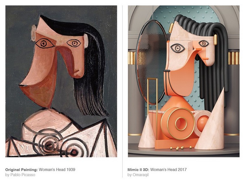 Picasso’s Abstract Paintings in 3-Dimensional Illustrations by Omar Aqil - Daily Design News - Contemporary Art ➤ Discover the season's newest design news and inspiration ideas. Visit Daily Design News and subscribe our newsletter! #dailydesignnews #designnews #ContemporaryArt #OmarAqil #Picasso