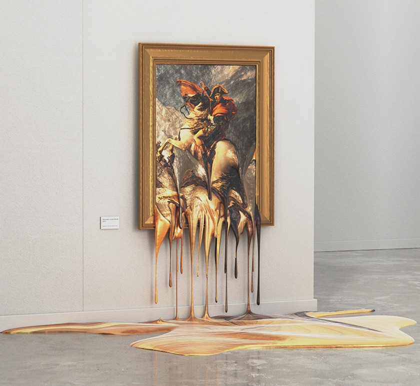 These Alper Dostal's Melted Masterpieces Will Blow Your Mind - Contemporary Art ➤ Discover the season's newest design news and inspiration ideas. Visit Daily Design News and subscribe our newsletter! #dailydesignnews #designnews #AlperDostal #MeltedArt #ContemporaryArt