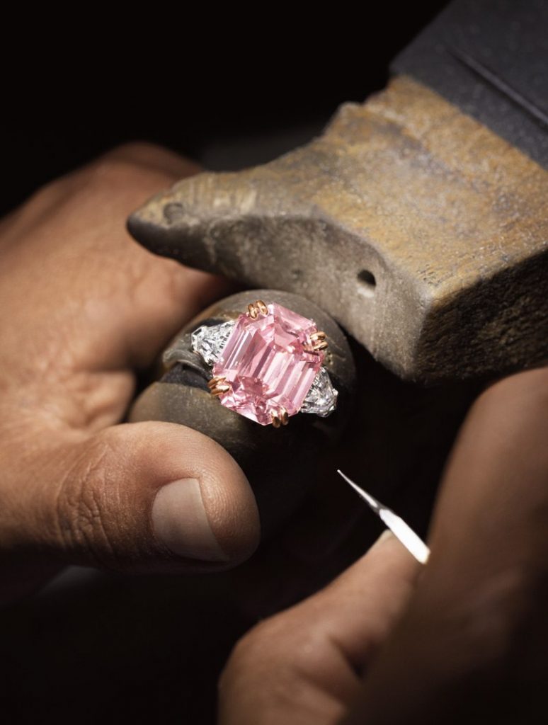 Extremely Rare 19-Carat Pink Diamond Ring - A Celebration of the 125th Birthday of the King of Diamonds